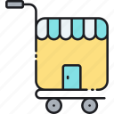 cart, shopping, store, trolley