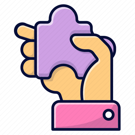 Business plan, hand, puzzle, solution icon - Download on Iconfinder