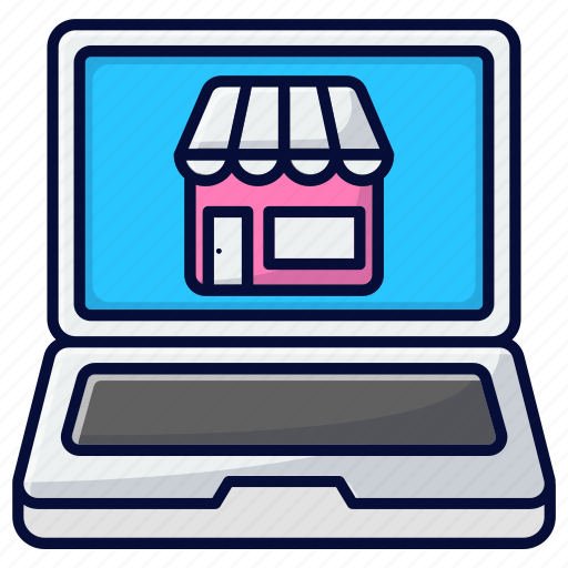 Laptop, online shop, online store, shop icon - Download on Iconfinder