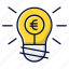 idea, light, light bulb, startup 