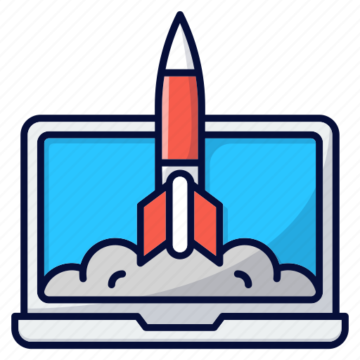 Business, laptop, rocket, startup icon - Download on Iconfinder