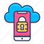 cloud, data, password, protect, security 