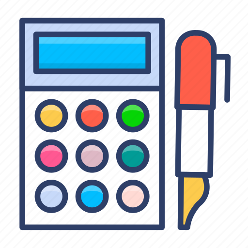 Calculating, calculator, credit, numbers, pen icon - Download on Iconfinder