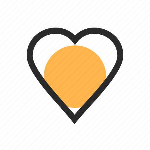Essential, heart, like, love, romance, yellow icon - Download on Iconfinder