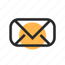 chat, email, essential, mail, message, yellow 
