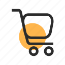 cart, essential, shopping, store, yellow 