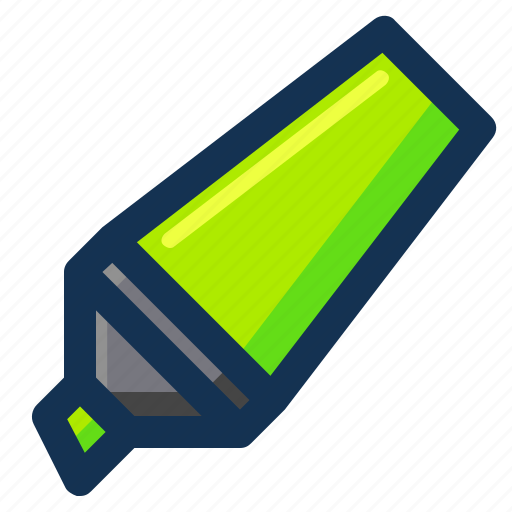 Highlighter, marker, pen, stationery icon - Download on Iconfinder