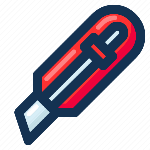 Cutter, exclamination, slice, stationery icon - Download on Iconfinder