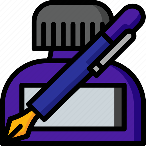 Color, ink, pot, stationary, write, writting icon - Download on Iconfinder