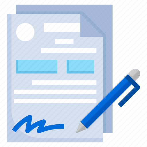 Contract, document, agreement, pencil, signature icon - Download on Iconfinder