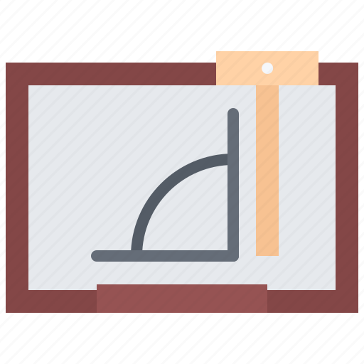 Ruler, angle, paper, stationery, drawing, engineer icon - Download on Iconfinder