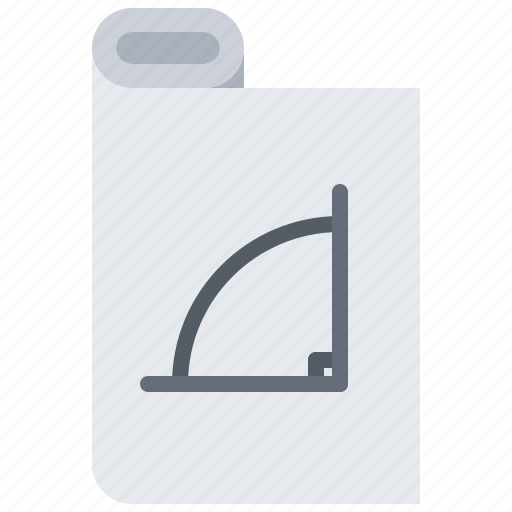 Paper, roll, stationery, drawing, engineer icon - Download on Iconfinder