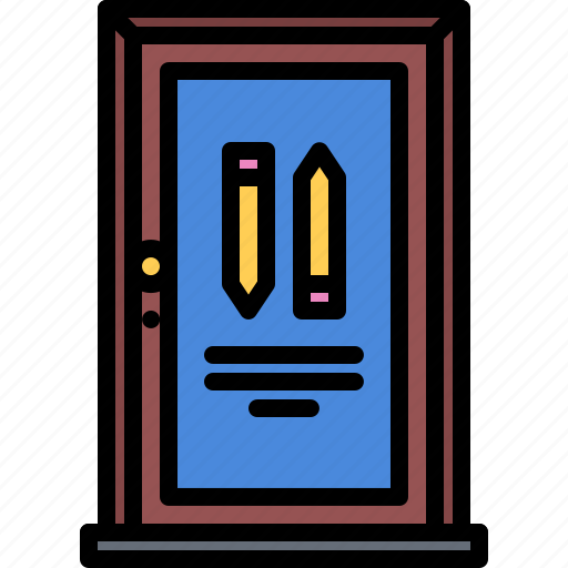 Door, sign, stationery, drawing, shop icon - Download on Iconfinder