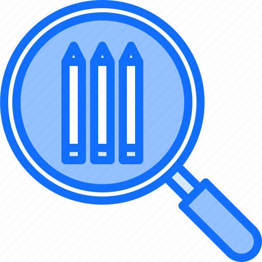 Pencil, search, magnifier, stationery, drawing, shop icon - Download on Iconfinder