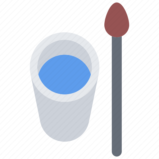Water, glass, brush, stationery, drawing, shop icon - Download on Iconfinder