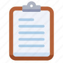 clipboard, list, document, clipping board