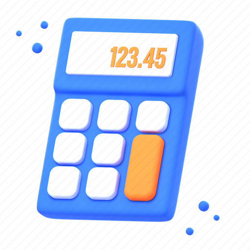 Calculator, calculate, calculation, education, money, accounting, finance 3D illustration - Download on Iconfinder