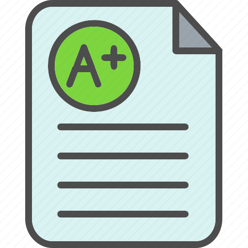 A, education, essay, grade, school, test, paper icon - Download on Iconfinder