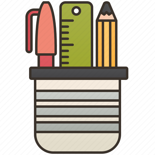 Desk, office, pencil, stand, supplies icon - Download on Iconfinder