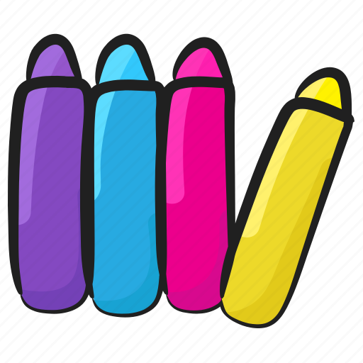 Color sticks, colors, crayon colors, crayons, wax colors icon - Download on Iconfinder