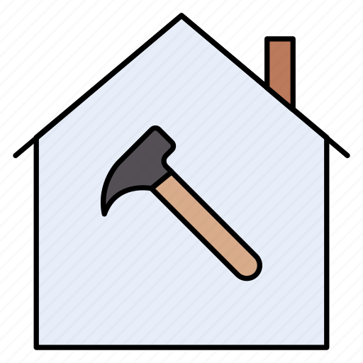 Building, hammer, house, repair, stayhome icon - Download on Iconfinder