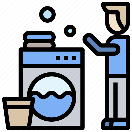 Decor, laundry, machine, room, washing icon - Download on Iconfinder