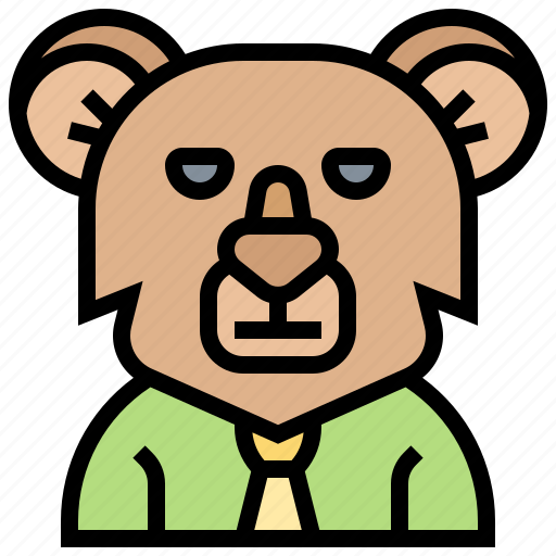Bear, business, head, investment, trader icon - Download on Iconfinder