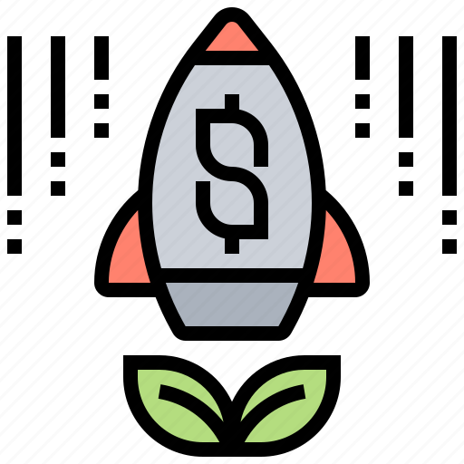 Growth, launch, monetary, profit, rocket icon - Download on Iconfinder