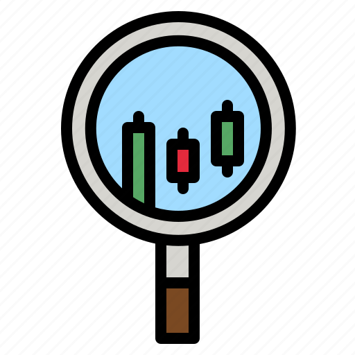 Analysis, analytic, stock, magnifying, glass icon - Download on Iconfinder