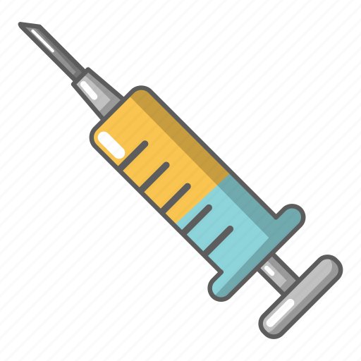 Cartoon, injection, medical, medication, object, syringe, vaccine icon - Download on Iconfinder