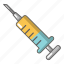 cartoon, injection, medical, medication, object, syringe, vaccine 