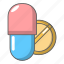 capsule, care, cartoon, chemistry, object, pill, pills 