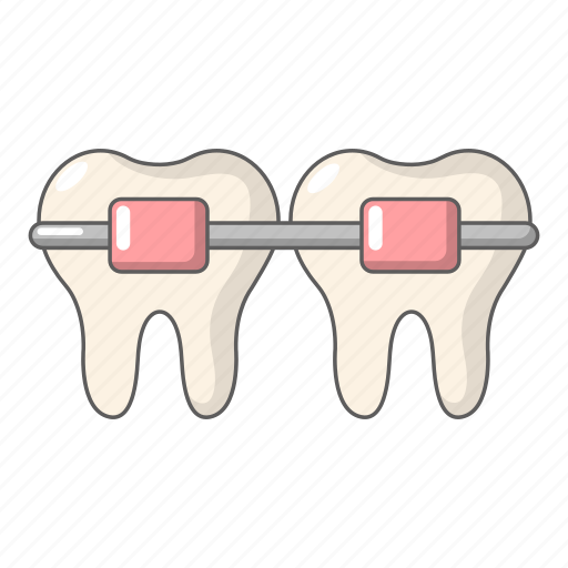 Brace, braces, cartoon, dental, medical, object, tooth icon - Download on Iconfinder