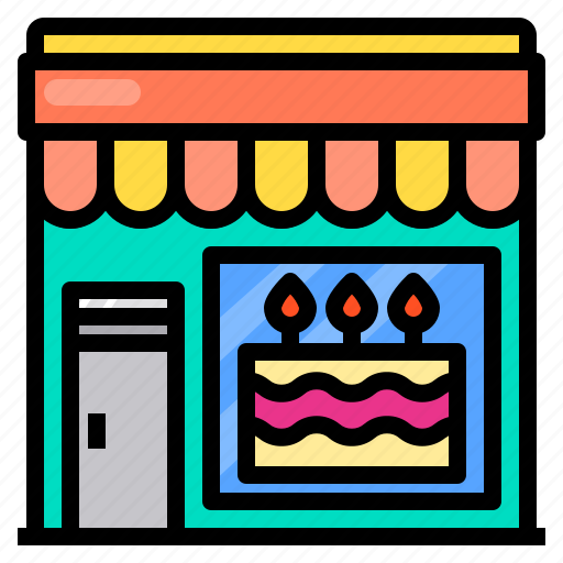 Birthday, cake, candle, shop, store icon - Download on Iconfinder