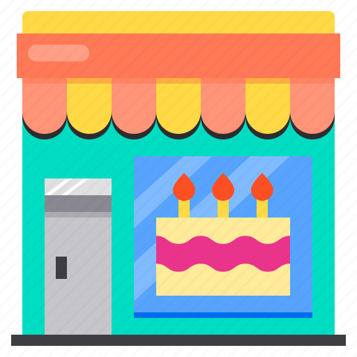 Birthday, cake, candle, shop, store icon - Download on Iconfinder