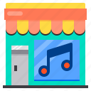 music, note, shop, store