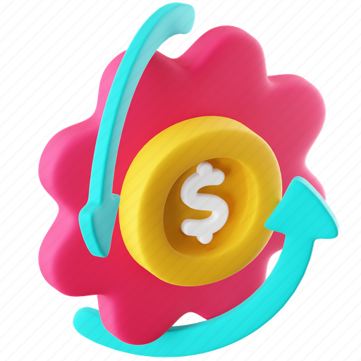 Cash back, money, refund, cashback, cash, money-back, shopping 3D illustration - Download on Iconfinder
