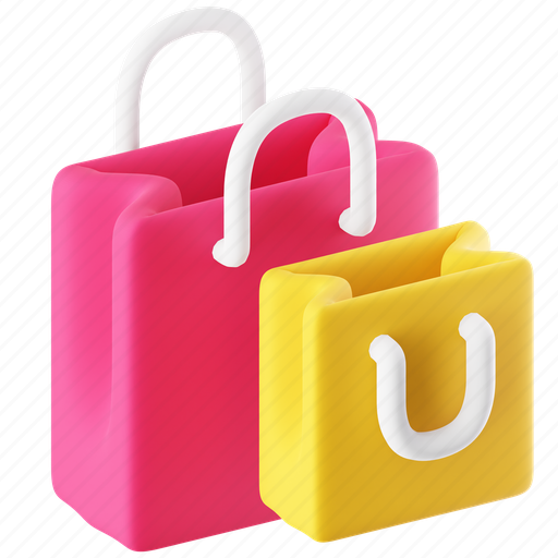 Shopping bag, shopping, bag, ecommerce, shop, sale, buy 3D illustration - Download on Iconfinder