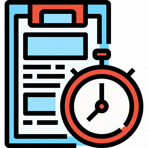 Clipboard, clock, file, paper, stopwatch, time icon - Download on Iconfinder