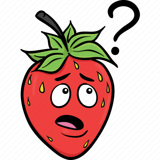 Cartoon, emoji, face, smiley, strawberries, strawberry icon - Download on Iconfinder