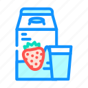 strawberry, milk, drink, fruit, fresh, red