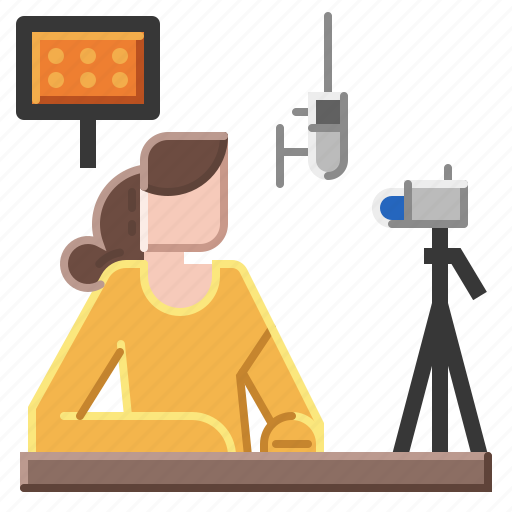 Online, streamer, woman icon - Download on Iconfinder