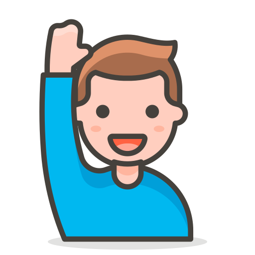 Raised hand, man, hand gesture icon - Free download