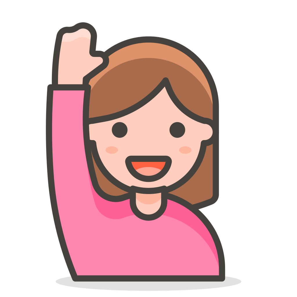 Woman, raised hand, hand gesture icon - Free download