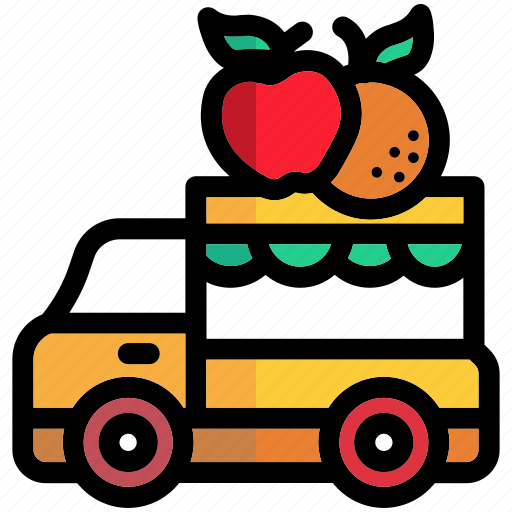 Fruit, car, delivery, sell, street icon - Download on Iconfinder