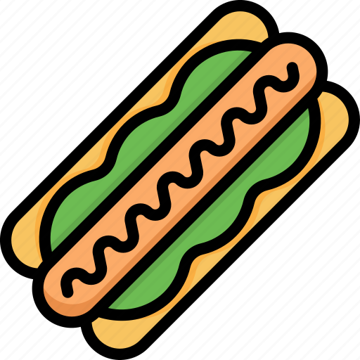 Hotdog, sandwich, ketchup, mustard, food, junk, sausage icon - Download on Iconfinder