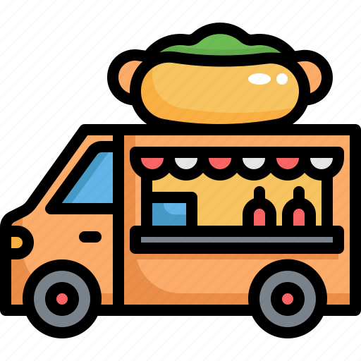 Food, truck, fast, hotdog, trucking, transportation, shop icon - Download on Iconfinder