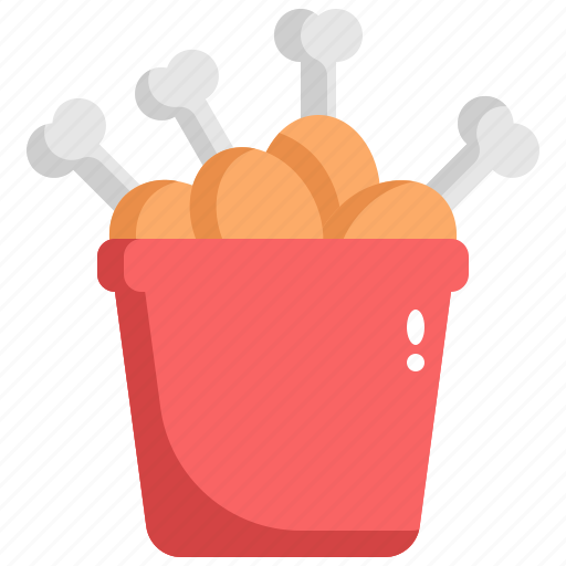 Fried, chicken, leg, nuggets, roast, delivery, food icon - Download on Iconfinder