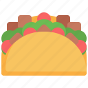 taco, sandwich, salad, mexican, food, traditional