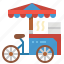 cart, fast, food, restaurant, stand 